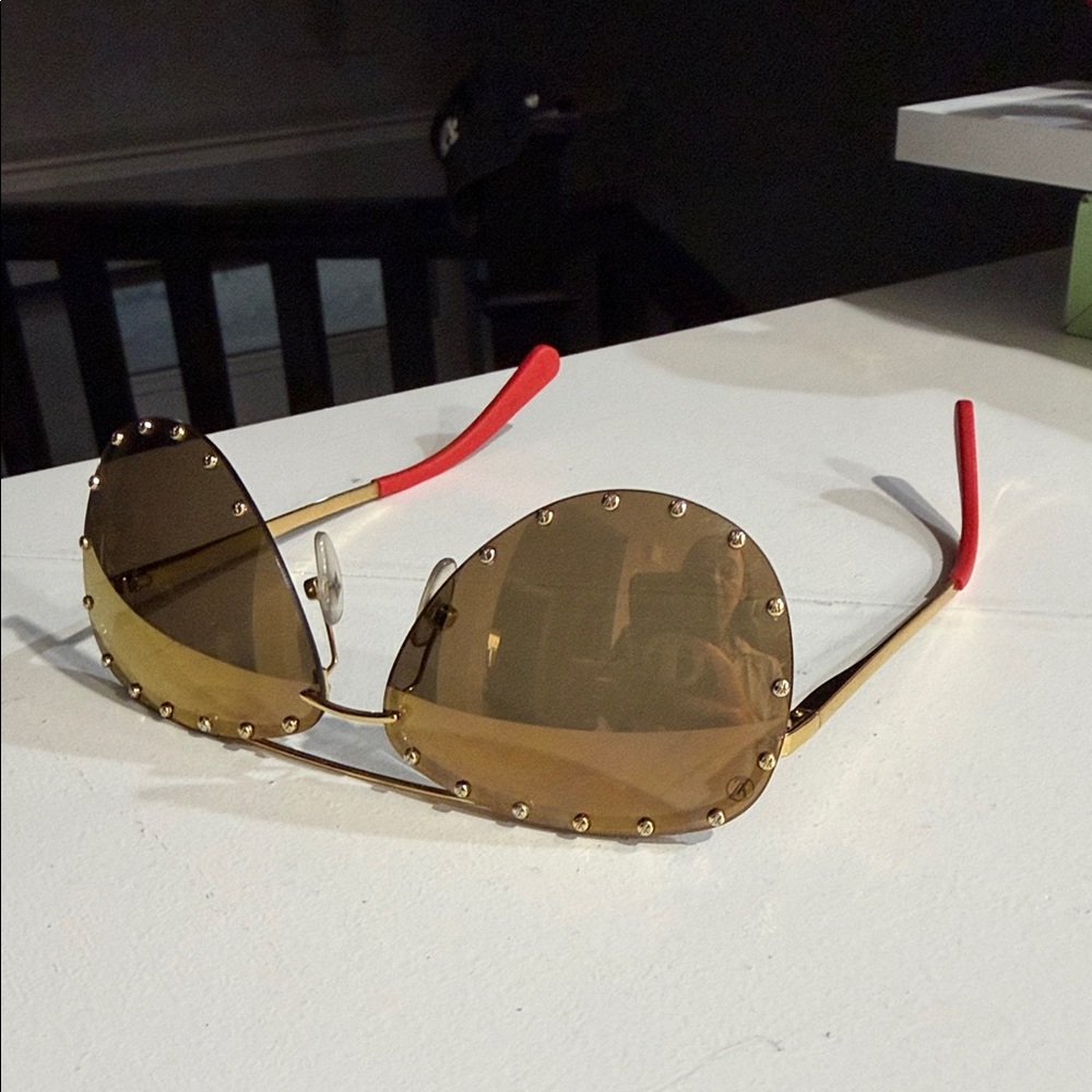 Louis Vuitton Gold Sunglasses The Party